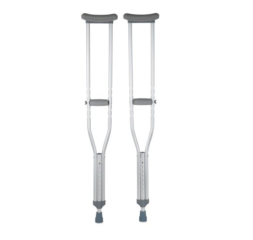 Underarm Crutches McKesson Aluminum Frame Tall Adult 350 lbs. Weight Capacity