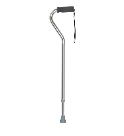 Offset Cane McKesson Aluminum 30 to 39 Inch Height Silver