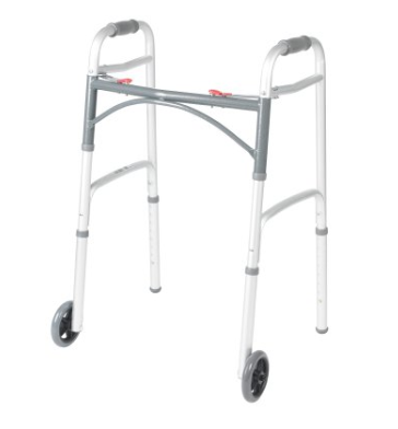 Folding Walker McKesson Aluminum Frame 350 lbs. Weight Capacity 32 to 39 Inch Height