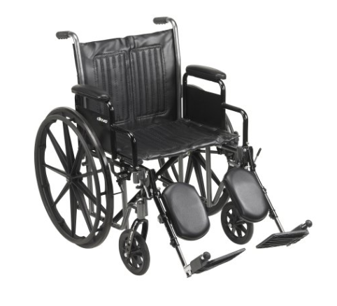 Wheelchair McKesson Desk Length Arm Padded, Removable Arm Style Composite Wheel Black 20 Inch Seat Width 350 lbs. Weight Capacity